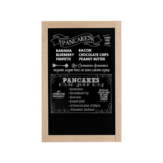 Wandkreidetafel gross mit Holzrahmen für Gastronomen und Zuhause Kreidetafel mit Holzrahmen zum Aufhängen an der Wand