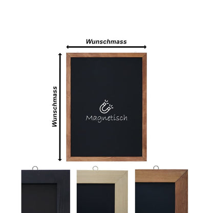 Wandkreidetafel magnetisch mit Holzrahmen, Individuell nach Mass, bestellbar in der Schweiz