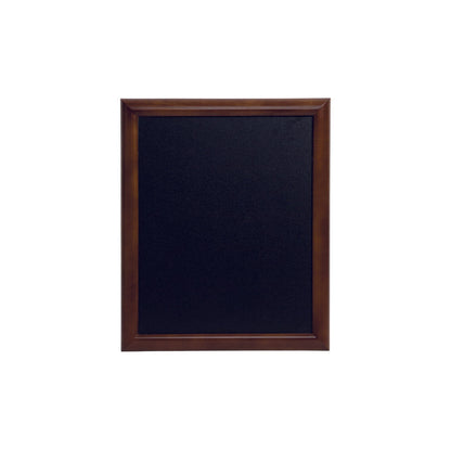 Wandkreidetafel mit dunkelbraunem Holzrahmen gerundet, 70x90cm Securit Kreidetafel