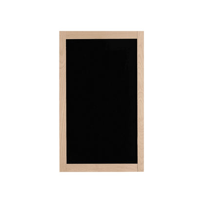 Wandkreidetafel mit Holzrahmen in Buche 60x115cm, elegante Holz Kreidetafel beschriftbar mit Kreide und Kreidemarker