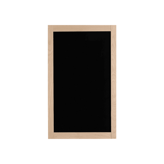 Wandkreidetafel mit Holzrahmen in Buche 60x115cm, elegante Holz Kreidetafel beschriftbar mit Kreide und Kreidemarker