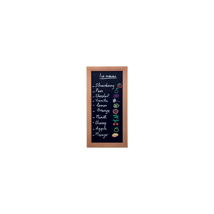 Securit® Kreidetafel mit Holzrahmen, Budget, Hellbraun, 20x40cm