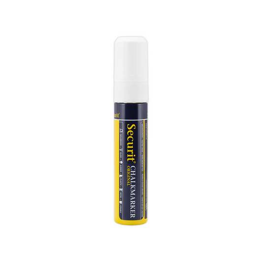 weisser Kreidemarker Securit günstig online kaufen, Kreidemarker Kreidestift in weiss mit 7-15mm Strichbreite, Kreidestift zum Beschriften von Restaurant Tafeln und Kaffees