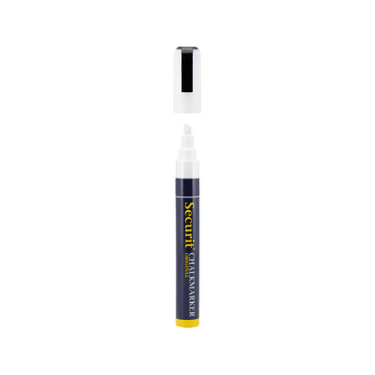 Weisser Kreidemarker Securit mit 2-6mm Spitze, dicker Kreidestift für die Beschriftung von Kaffe Kreidetafeln, weisser Kreidestift für Kundenstopper