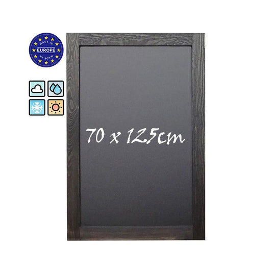 XXL Kreidetafel mit Holzrahmen schwarz, Outdoor, Kiefernholz