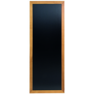 Hellbraune Holz Kreidetafel mit schwarzer Kreidefläche, 56x150cm, Securit Wandtafel