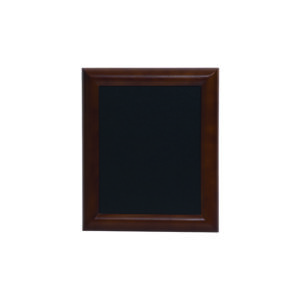 günstige Kreidetafel mit schwarzer Kreidetafelfläche, gerundeter brauner Holzrahmen, 40x50cm