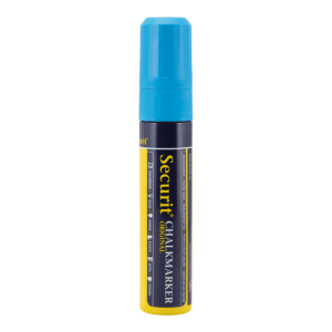 blauer Kreidemarker 7-15mm Securit für das Beschriften von Kreidetafeln, dicker Kreidestift in Blau von der Marke Securit