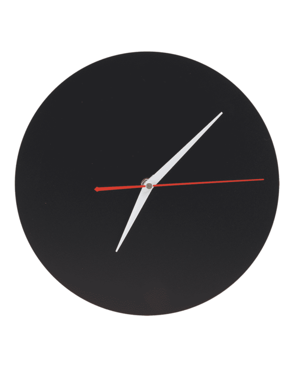Kreidetafel ohne Rahmen in Uhrenform, Uhr Kreidetafel schwarz rahmenlos