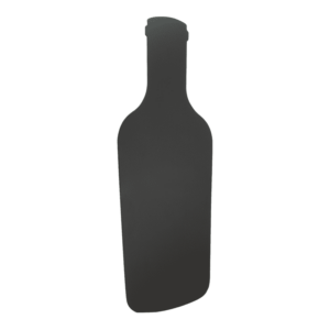 Kreidetafel Flaschenform ohne Rahmen in schwarz, schwarze Wandkreidetafel ohne Rahmen in Form Flasche