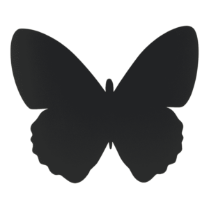 Kreidetafel Schmetterlings Form Silhouette ideal für Kinderzimmer oder allgemein Wandtafel-Dekoration