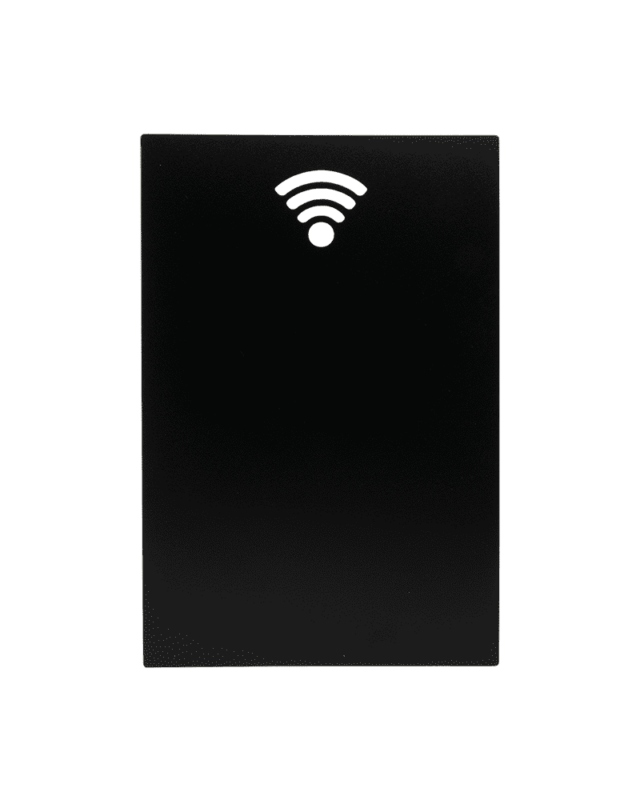 Rechteckie Silhouetten Kreidetafel mit WiFi Icon, Silhouette Form Kreidetafel eckig Securit mit WiFi