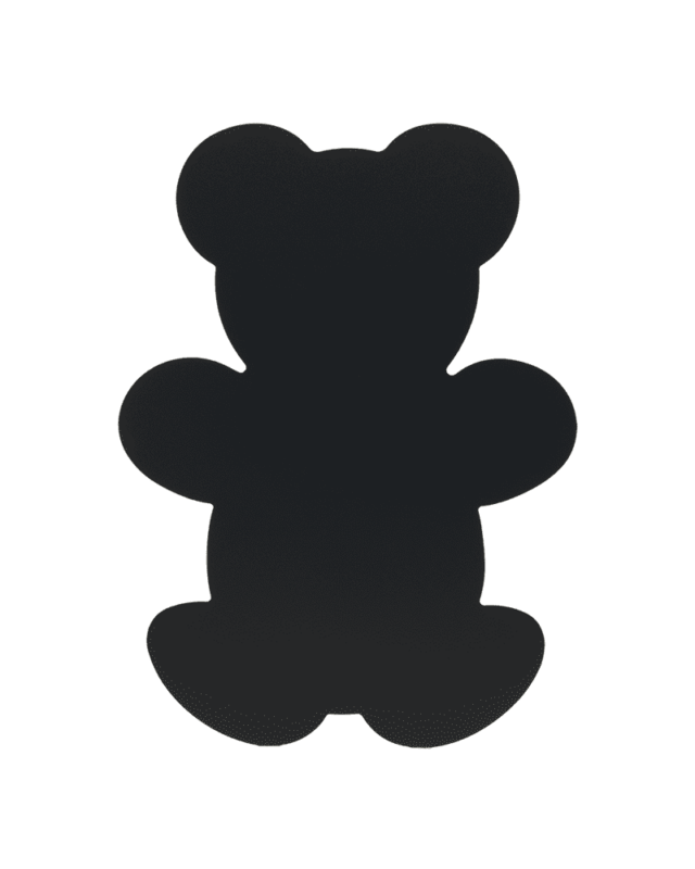 Teddybär Kreidetafel Silhouette für Kinder, rahmenlose Kreidetafel Teddybär Form