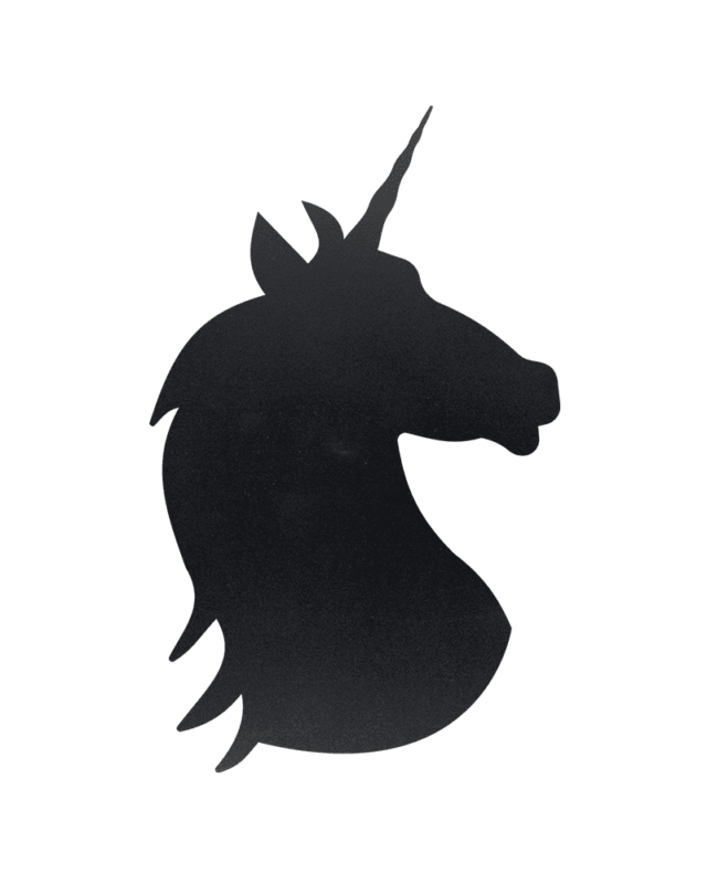 Unicorn Kreidetafel Silhouette für das Beschriften mit Securit Kreidemarker