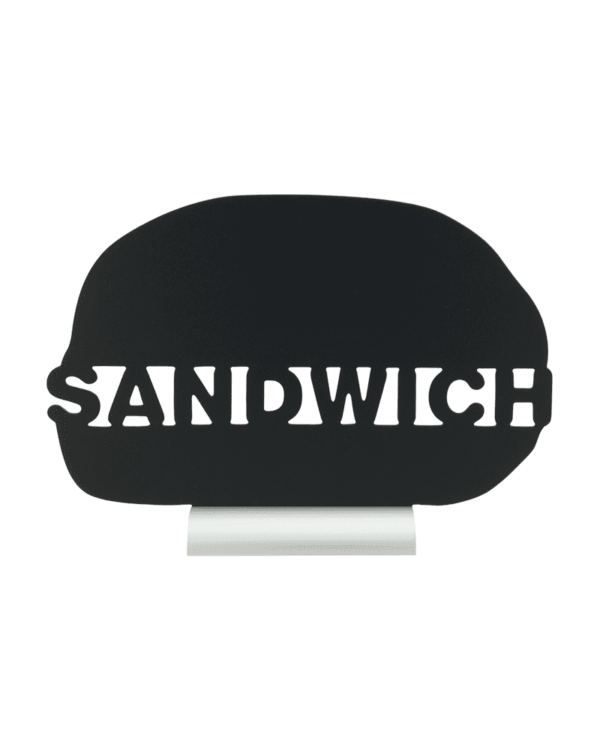 Tischaufsteller in Sandwich Form Silhouette Securit, Gastro Tischtafel Schwarz ohne Rahmen