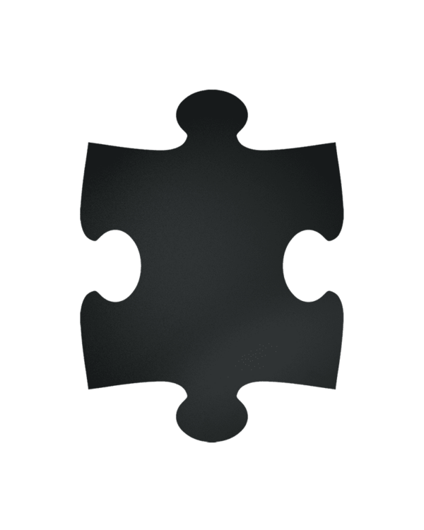 Wandkreidetafel in Puzzle Form Silhouette im 5er Set, Puzzle Kreidetafel für Wand im 5er Set