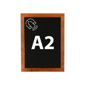 Kreidetafel magnetisch DIN A2 mit dunklem Holzrahmen günstig online kaufen