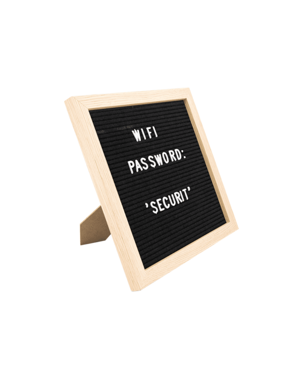 Tischkreidetafel Buchstabentafel Letterboard mit Rahmen und Acrylbuchstaben