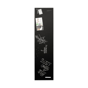 Kreidetafel ohne Rahmen magnetisch für Küche, Büro, etc. Magnetische Wandtafel schwarz aus Metall magnetisch 30x110cm