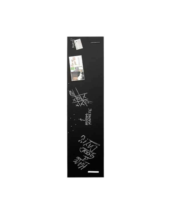 Kreidetafel ohne Rahmen magnetisch für Küche, Büro, etc. Magnetische Wandtafel schwarz aus Metall magnetisch 30x110cm