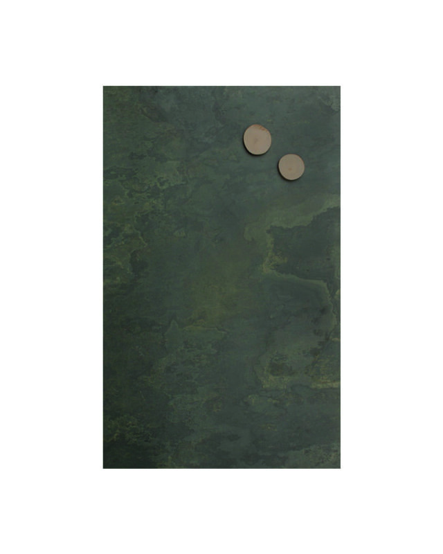 grosse Schieferkreidetafel magnetisch in grünem Schiefergestein, Schiefertafel magnetisch 61x120cm