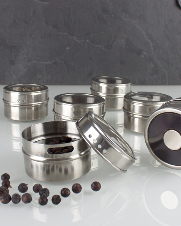 Magnetische Gewürzdosen für Magnettafeln und Pinnwände geeignet für Küche