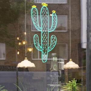 Kaktuspflanze Fensterschablone nachgezeichnet