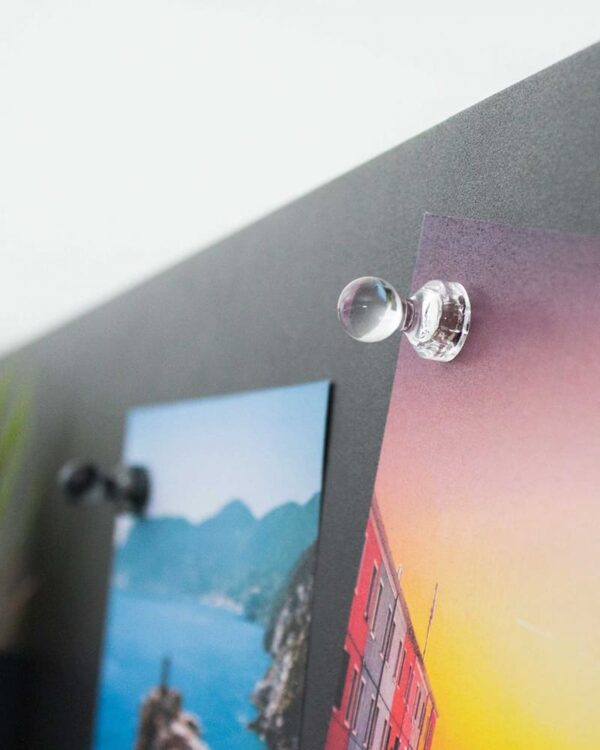 Magnetpins transparent für Fotopinnwand