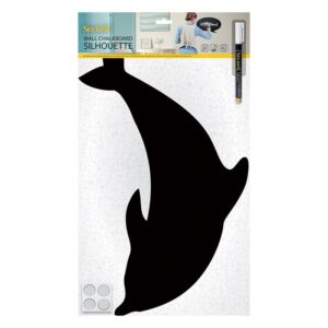 Wandkreidetafel Delfin Silhouette zum Malen mit Kreide