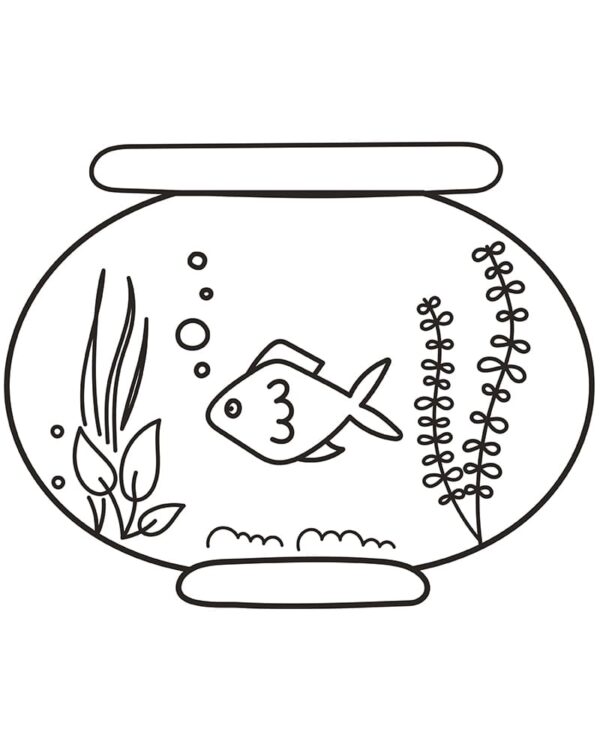 Fensterschablone Fisch zum Nachzeichnen mit Kreidemarker