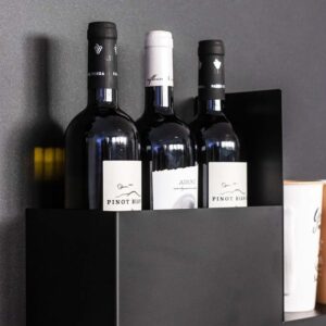Schwarze Wandbehälter magnetisch schwarz für Weinaufbewahrung